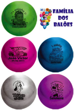 Personalização de balões de látex e de vinil